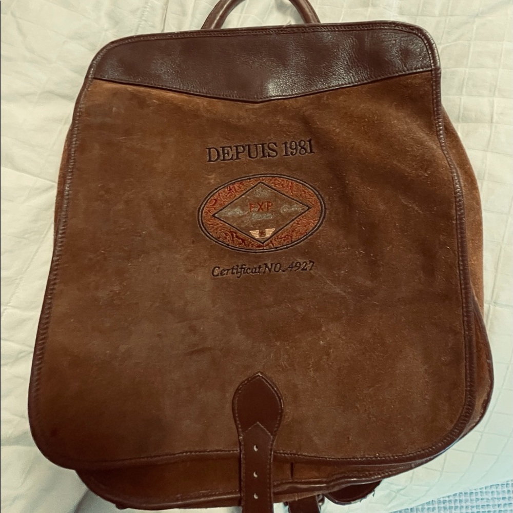 vintage 1989 express suede backpack